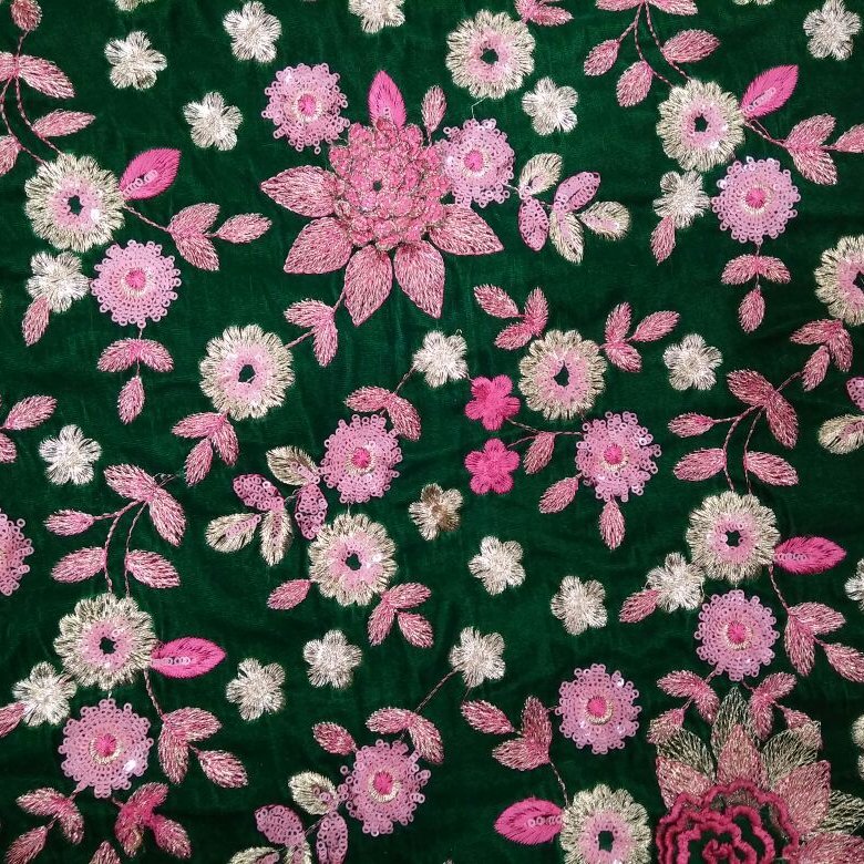 Embroidery Fabric Velvet sequins Embroidery Fabric Wedding Dress Embroidery Fabric