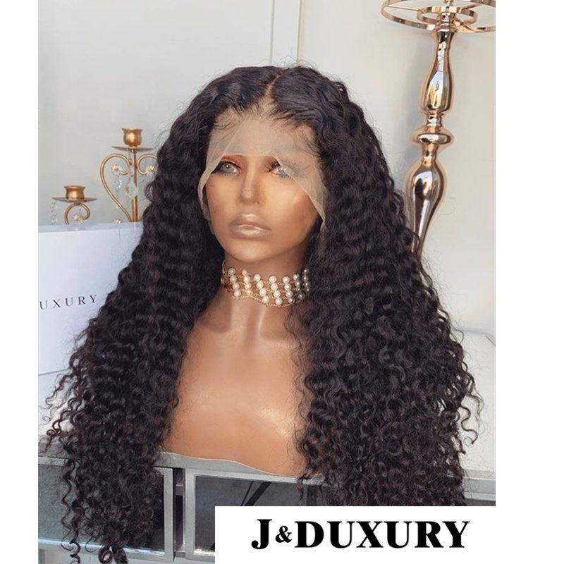 HD Lace Frontal Wigs Women Full Lace Wig Virgin Human Hair for Black Deep Curly 1B #27 Full Swiss Best Grade 12A Ombre Long