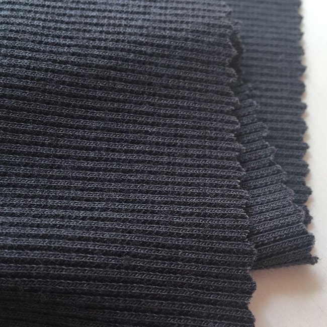 most high quality polyester spandex rib knitting single jersey fabric