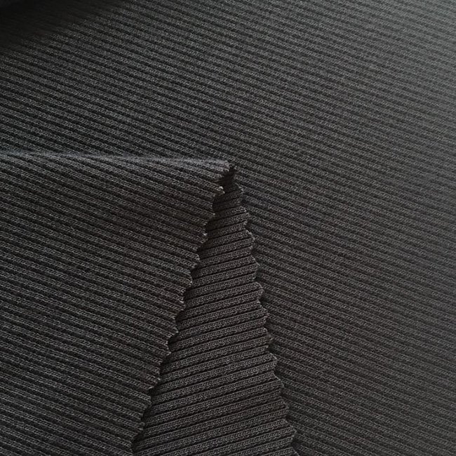 most high quality polyester spandex rib knitting single jersey fabric