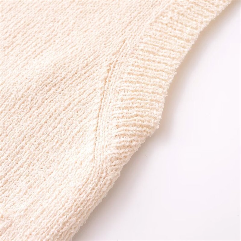 TAOP&ZA women's clothing 2024 early autumn new loose casual patch pocket button knitted sleeveless vest vest top chic 6771104