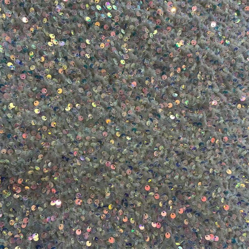 Luxury Sparkle Little Mermaid Fabric Stretch Glitter Velvet Embroidered Sequin Fabric For Party Dress