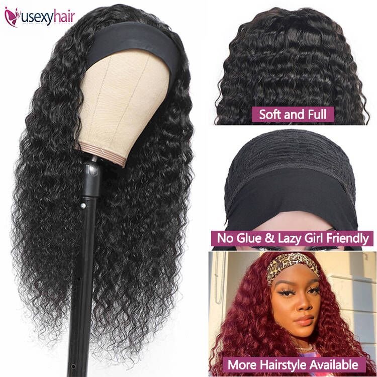 Vendor Cheap 100% Human Hair Headband Wig Natural Color Glueless Non Lace Human hair Headband Wig For Black Women Wholesale