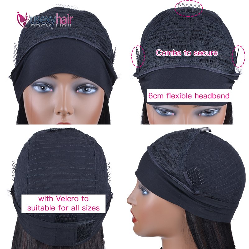 Vendor Cheap 100% Human Hair Headband Wig Natural Color Glueless Non Lace Human hair Headband Wig For Black Women Wholesale