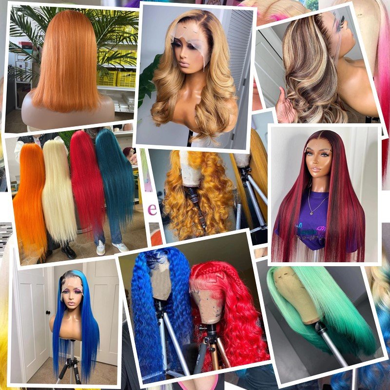 Hd Lace Frontal Wig Human Hair Transparent Lace Front 99J Colorful Wigs for Black Women High Density Color Lace Front Wig