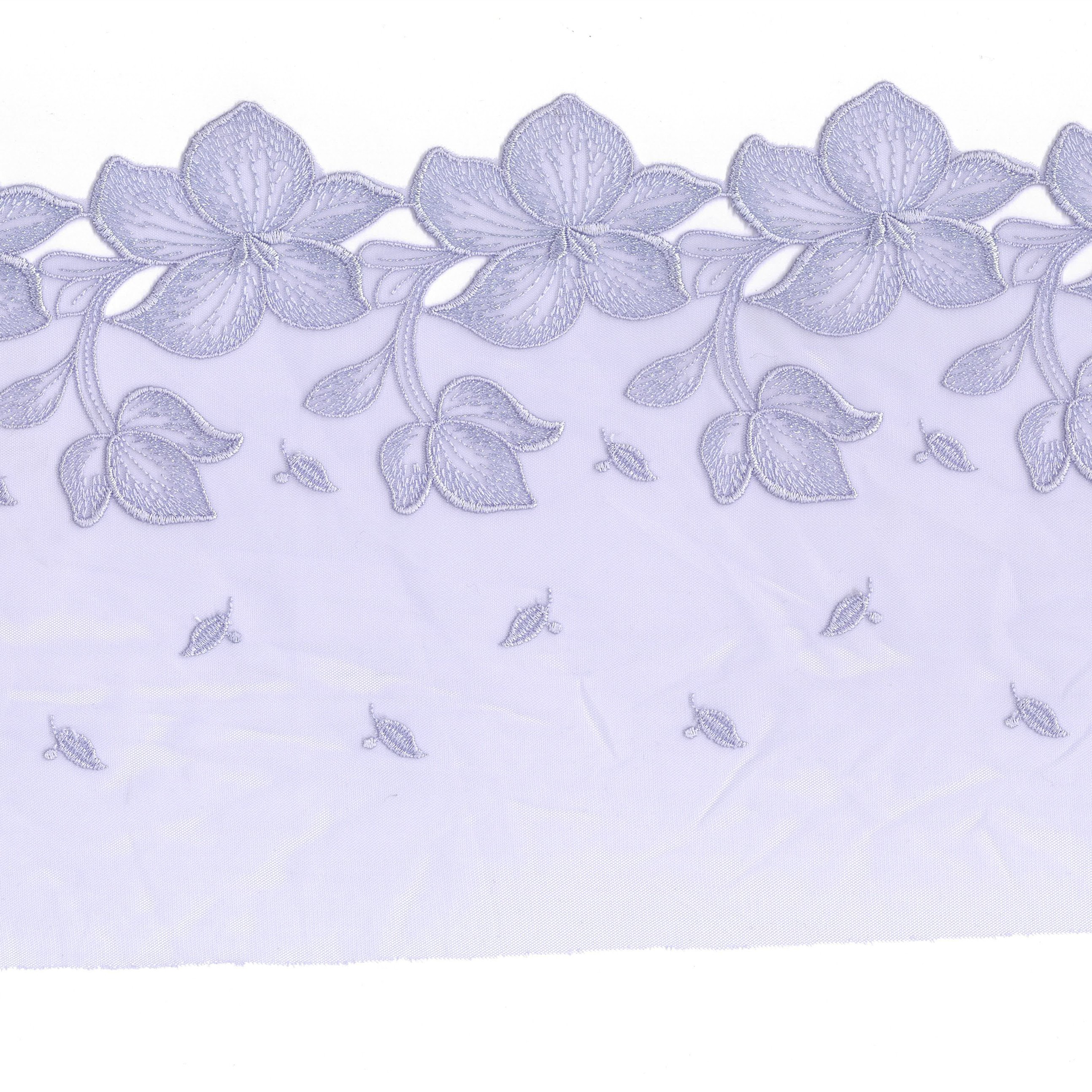 New Design Delicate Tulle Colorful Flower Embroidery Lace Fabric Embroidered Lace Trim For Women Dress