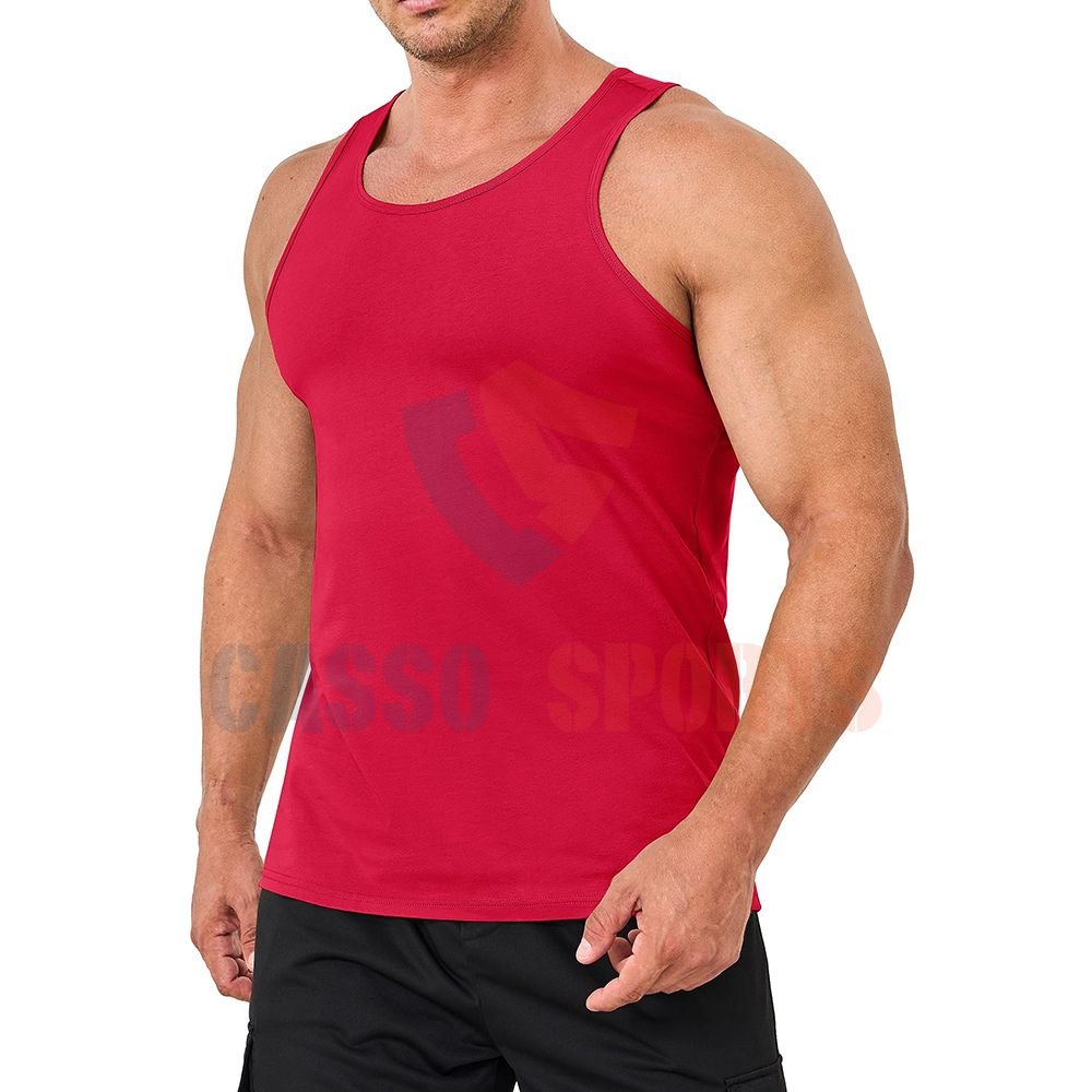 OEM Summer High Quality Men's Cotton Tank Top Fitness Gym Men Tank Top Plus Size Men's Tank Top