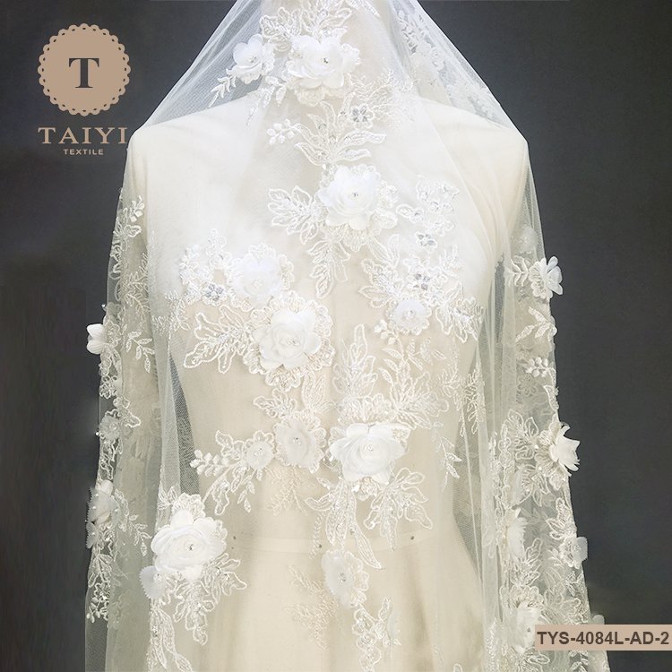 New Design Crystal Crochet Beaded Lace For Bride