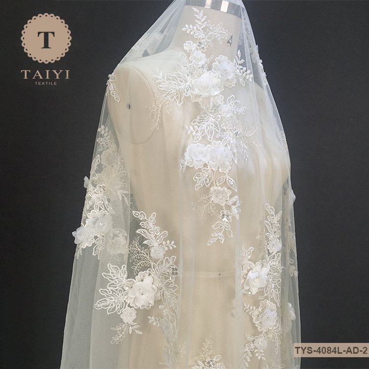 New Design Crystal Crochet Beaded Lace For Bride