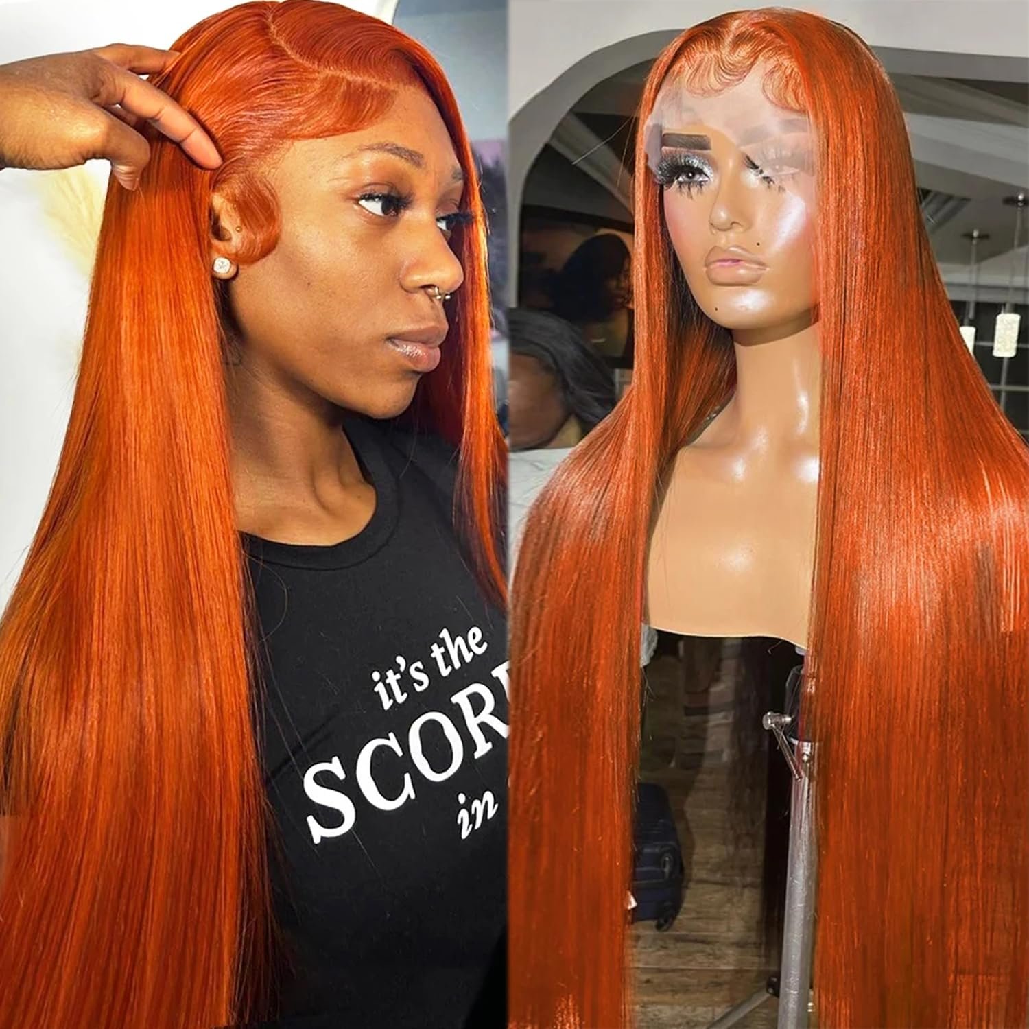 Wholesale 13*4 Lace Frontal Wigs Straight Water Wave Transparent Lace Frontal Human Hair 350 Color Wigs for Black Women