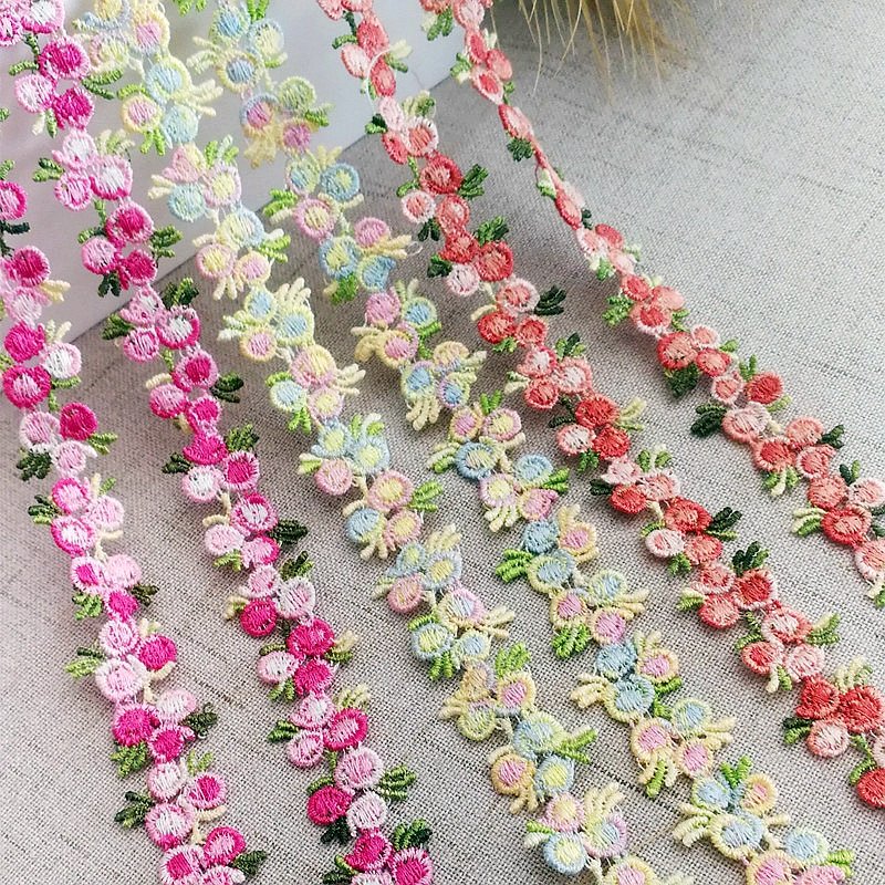Factory French Tulle Lace Wholesale Multiple Colors Flower Embroidery Lace Trimming For Girl Clothes