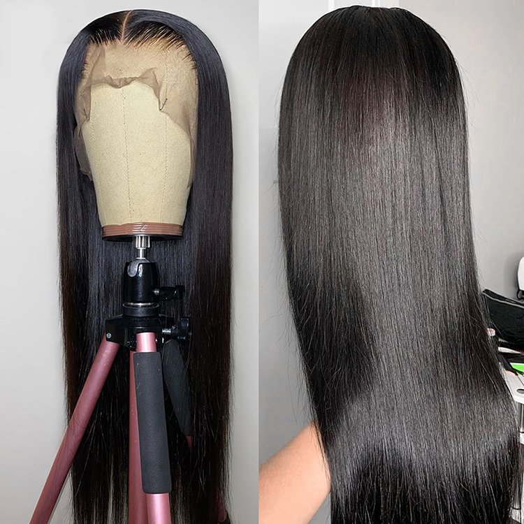 Wholesale Cuticle Aligned Virgin Hair Wig Human Hair Bone Straight 13*6 Transparent Lace Frontal Wigs