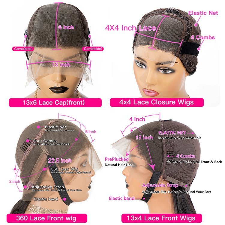 Wholesale Cuticle Aligned Virgin Hair Wig Human Hair Bone Straight 13*6 Transparent Lace Frontal Wigs