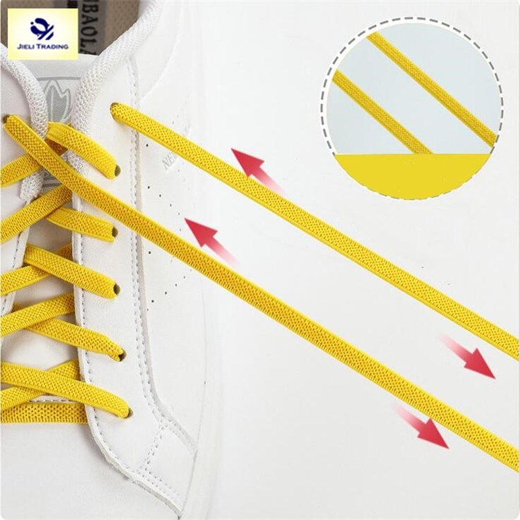 Jieli Custom Quick without ties Shoelace Magnetic Lock Shoelaces Tieless Tie Free Elastic Shoe Laces