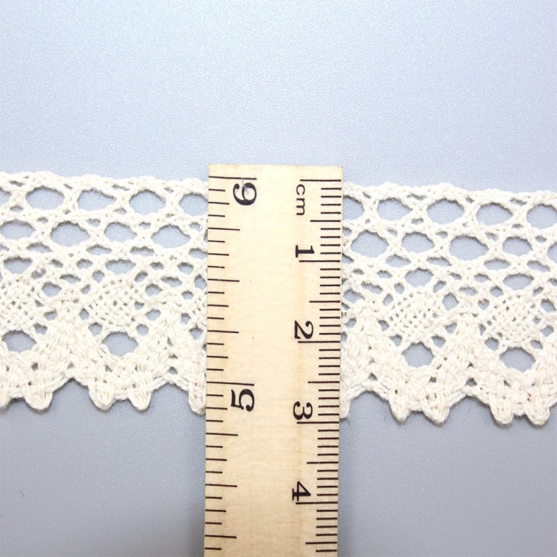 Factory Wholesale Fast Delivery Border Lace Fabric Embroidery 100% Cotton Lace Fabric Trim