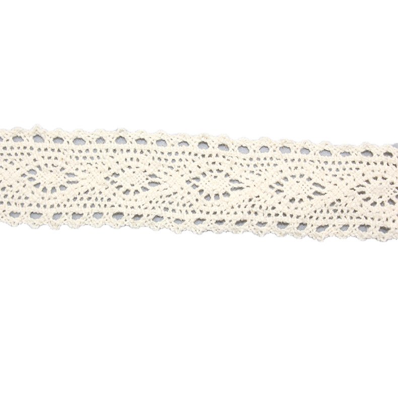 Factory Wholesale Fast Delivery Border Lace Fabric Embroidery 100% Cotton Lace Fabric Trim