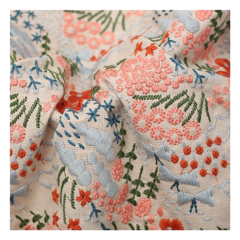 Cotton Embroidery Fabric Lace Embroidery