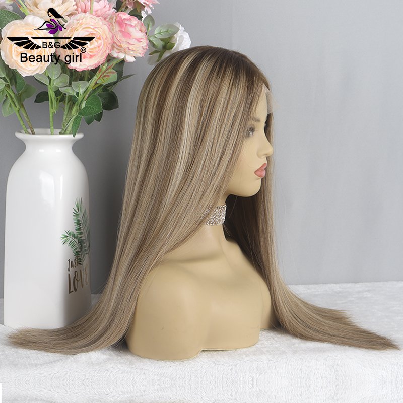 Wholesale best selling jewish kosher human hair wigs raw virgin cuticle aligned hair 13*6 hd transparent lace frontal wigs