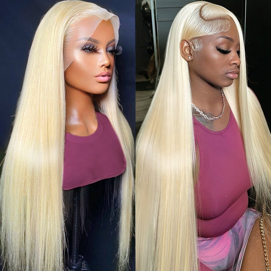 Raw Peruvian Straight Hair Vendor HD Lace Front Wig for Black Women Glueless 360 Full HD 613 Lace Wig Lace Front Wigs Human Hair