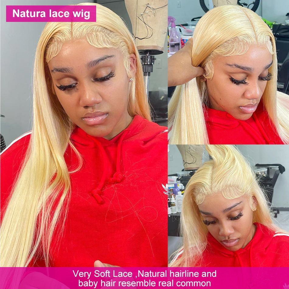 Raw Peruvian Straight Hair Vendor HD Lace Front Wig for Black Women Glueless 360 Full HD 613 Lace Wig Lace Front Wigs Human Hair