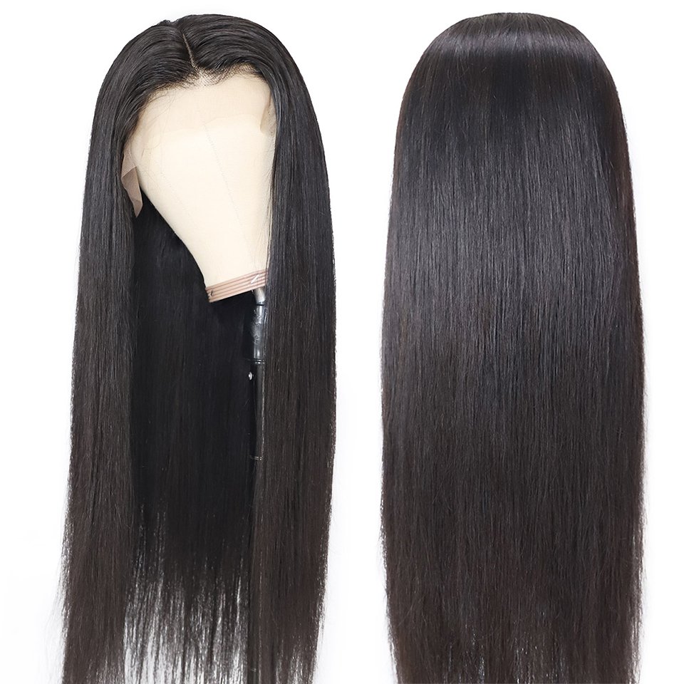 New wholesale 200% density natural hairline pre plucked cuticle aligned straight 13x6 hd lace glueless wigs human hair