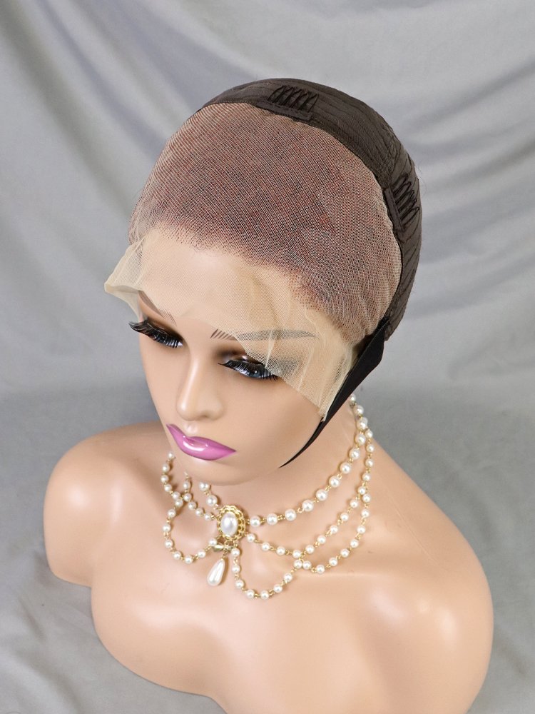 Factory Sale Human Hair Afro Kinky Pixie Wig Hot Selling #33 Colored 4 inch Short Hair 13x4 Lace frontal Pixie wig