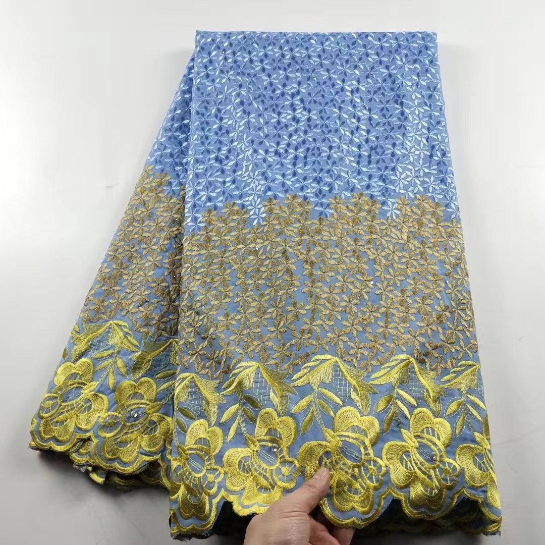 ACI Design China Wholesale Cotton Guipure Lace Fabric High Quality Cotton Lace Sewing Soft Voile Lace 5 Yards/Piece For Dress