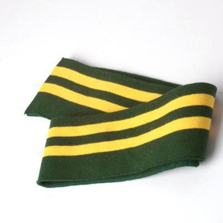 Manufacturers knitted thread collar cuff accessories T-shirt baseball uniform hem cuff rib fabric custom