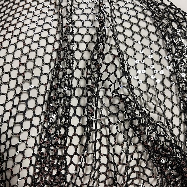 chemical embroidery mesh sequin lace 100% polyester embroidery mesh for high fashion
