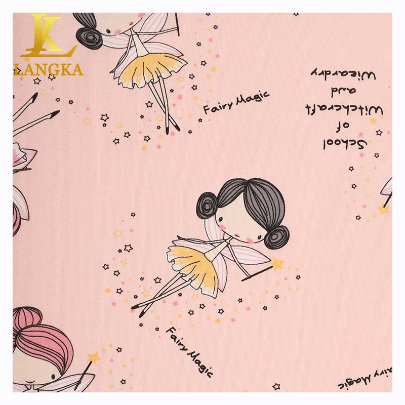 Langka stocklot 1*1 rib knitted 95 cotton 5 spandex fabric manufacturer printed for clothing