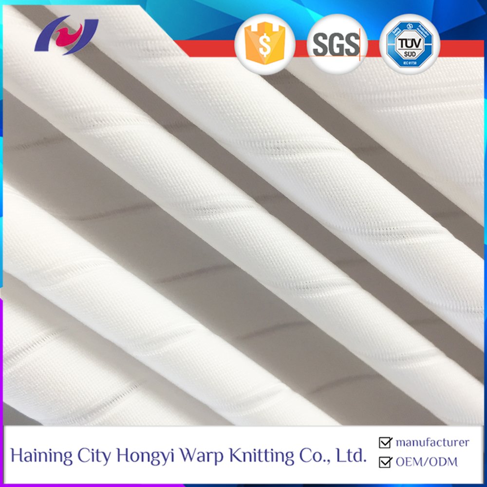 White 4 Way 80% Nylon 20% Spandex Rib Drop Needle Knitted Fabric