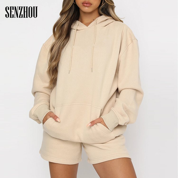 Hot Selling Fall Winter Purple Hood Clothing High Quality Woman Long Sleeve Pullover Sweater Mixed Textured Knit Sweatshirt
