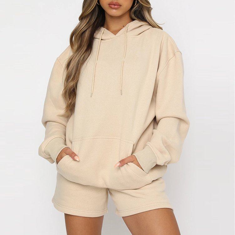 Hot Selling Fall Winter Purple Hood Clothing High Quality Woman Long Sleeve Pullover Sweater Mixed Textured Knit Sweatshirt