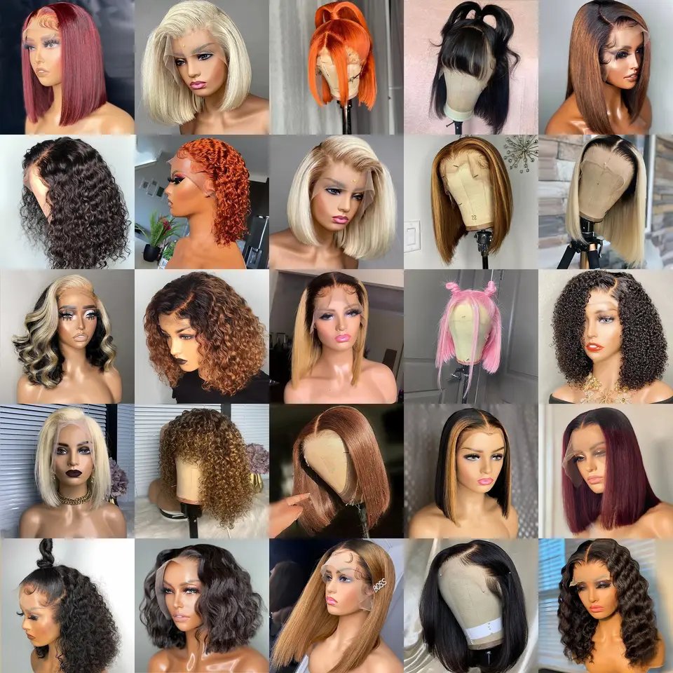 Cheap Vietnam Raw Hair Bone Straight Short Bob Wigs With Lowest Price Women Wig Natural Human Hair Bob Wigs Lace Front Glueless