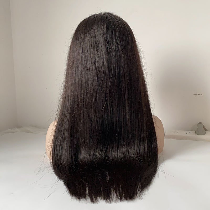 Top quality Replacement system 12A 1b 100% natural virgin remy Human Hair lace with silicone glueless medical Wigs for Patients