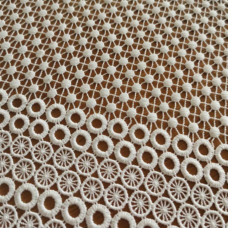 High quality african garments wedding dress embroidered fabrics guipure chemical multi colors water soluble lace