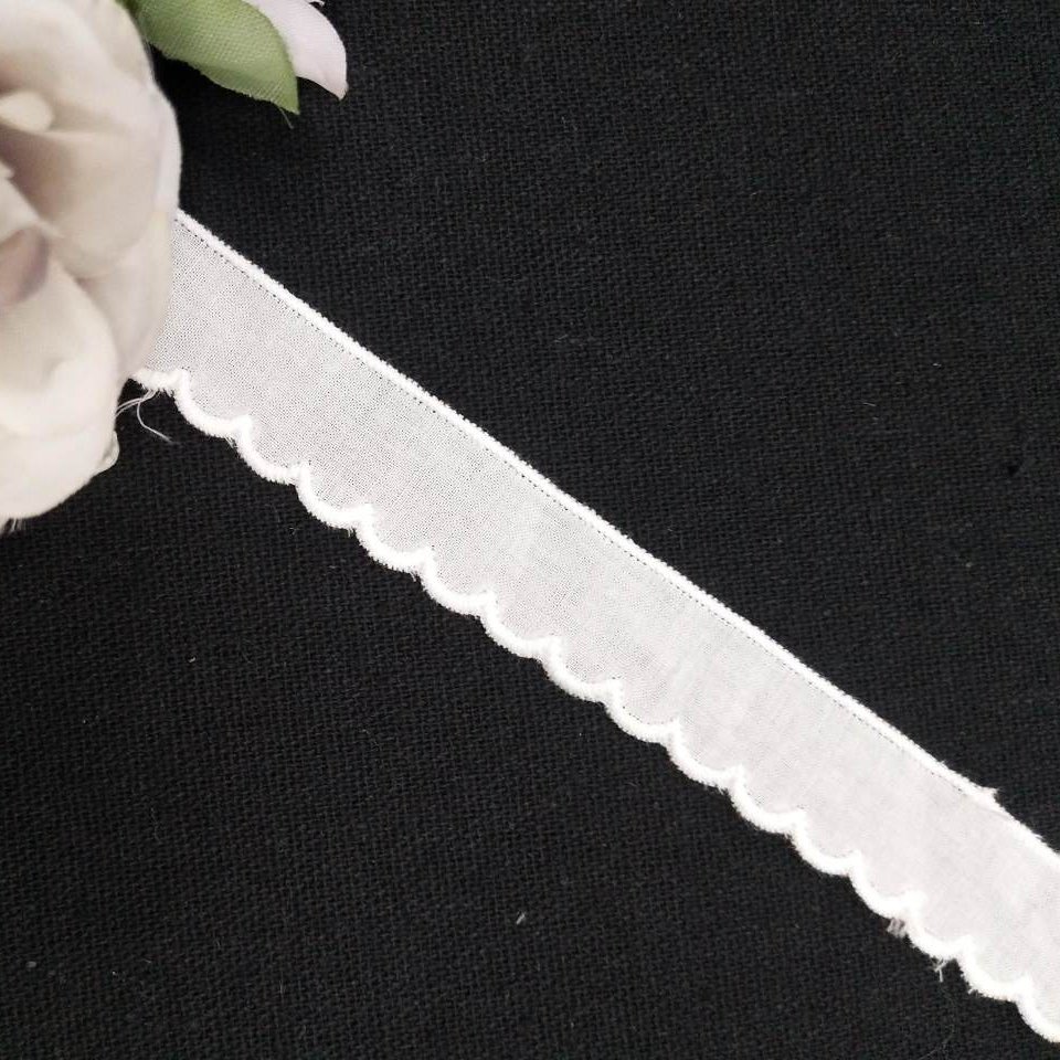 stock simplicity of line sample available white cotton embroidered embroidery laces trims trimming for clothes women dress