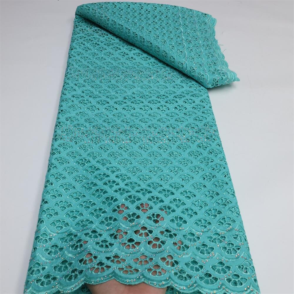 NI.AI African Cotton Pattern Fabrics Pearls Dry Lace Fabrics Lace Materials For Garment