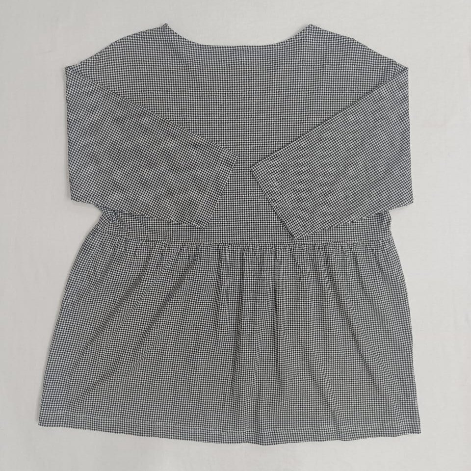 Womens Long Sleeve Checkered Dress
