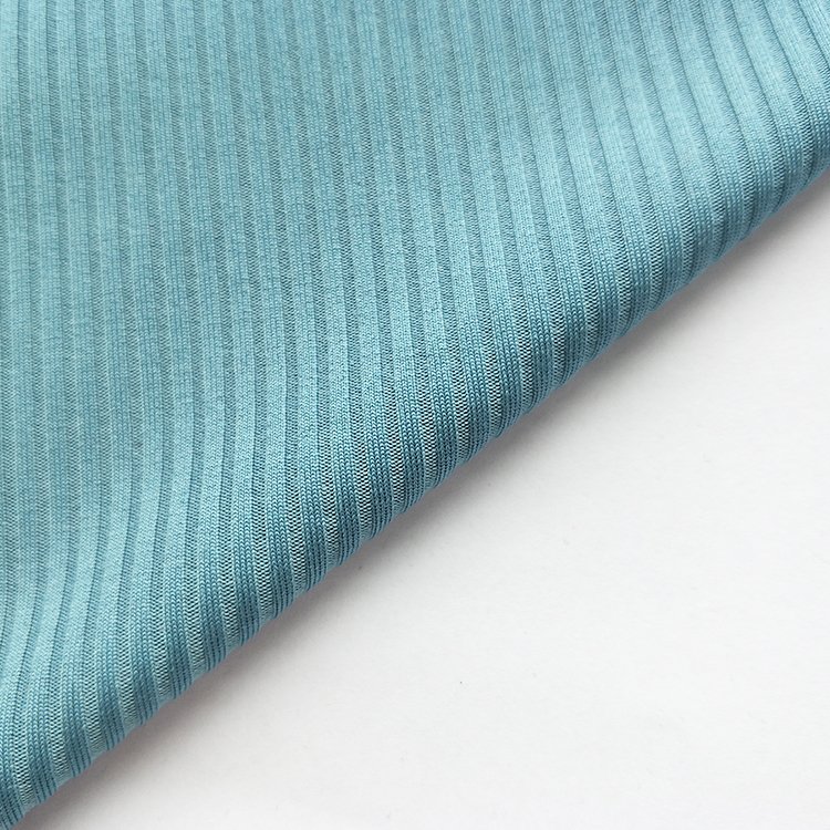 high quality polyester spandex 4*2 rib fabric for t-shirt