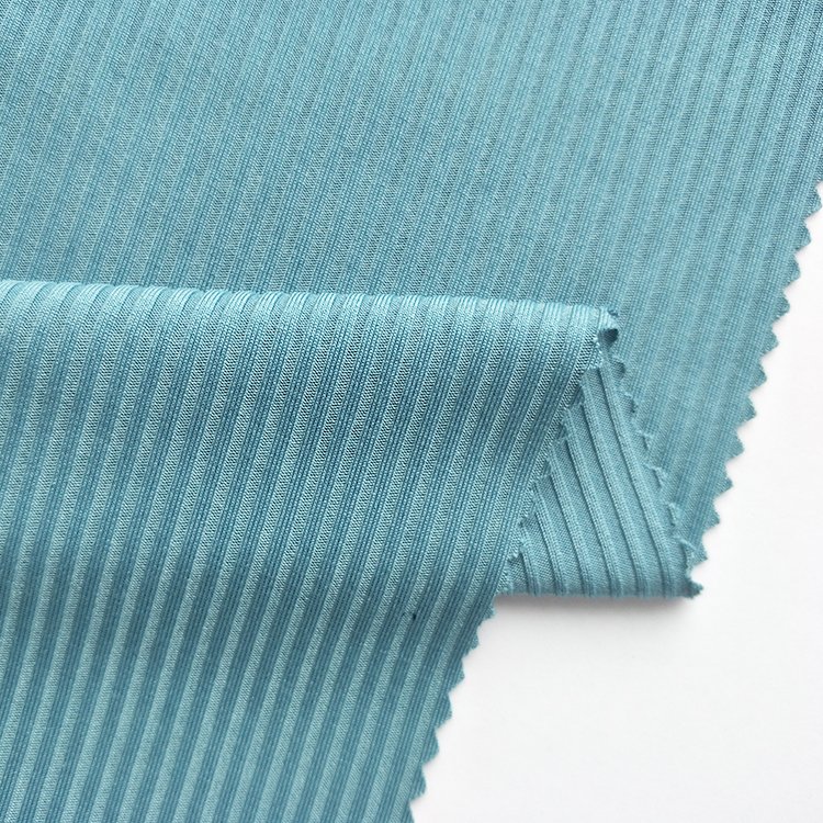 high quality polyester spandex 4*2 rib fabric for t-shirt