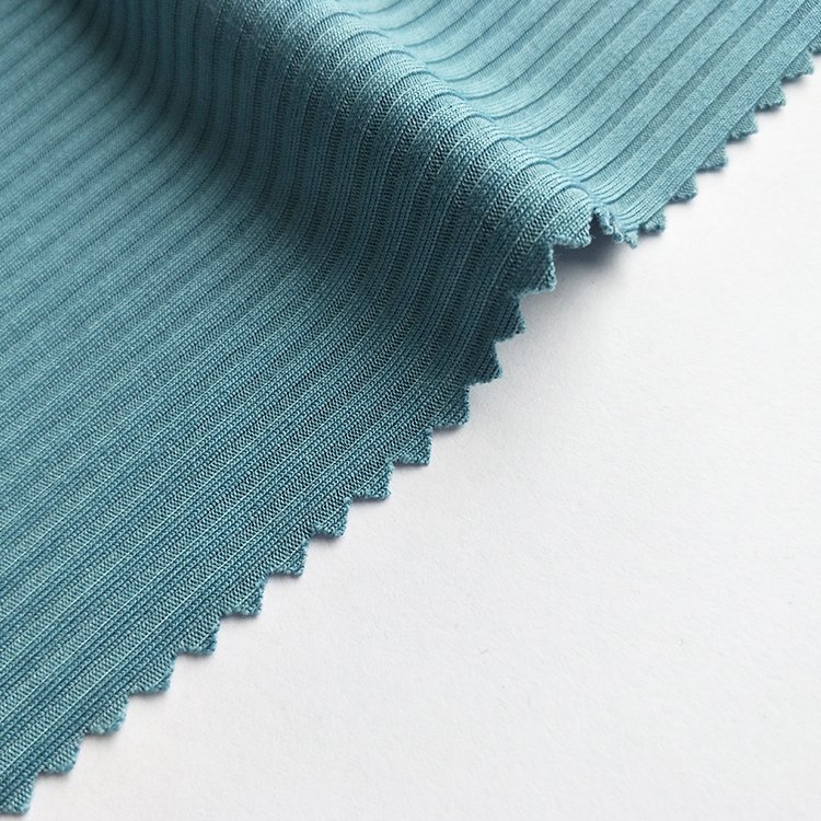 high quality polyester spandex 4*2 rib fabric for t-shirt