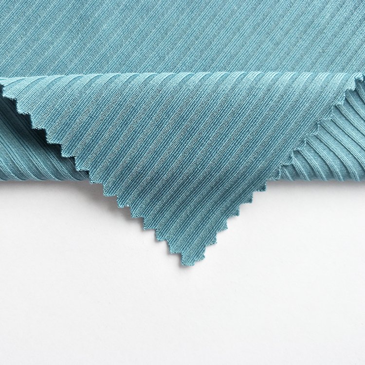 high quality polyester spandex 4*2 rib fabric for t-shirt