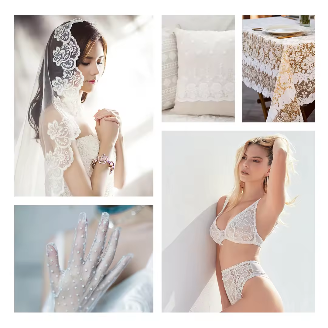 Factory wholesale price mesh white lace trim cotton DIY crochet lace trim for clothing dress