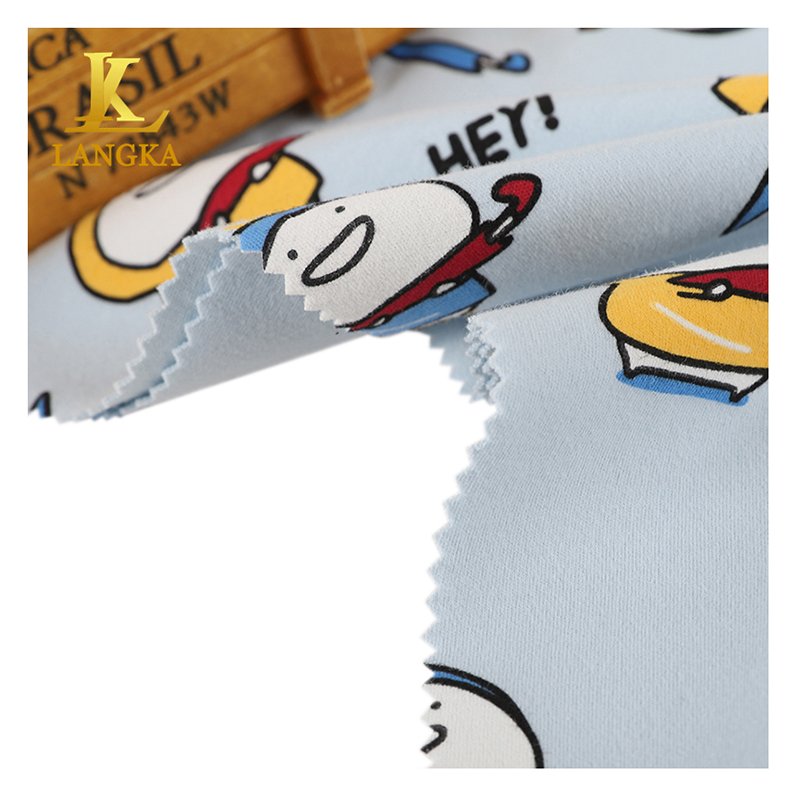 Langka stretch knit 95% cotton 5% spandex fabric for baby dress and kids clothing