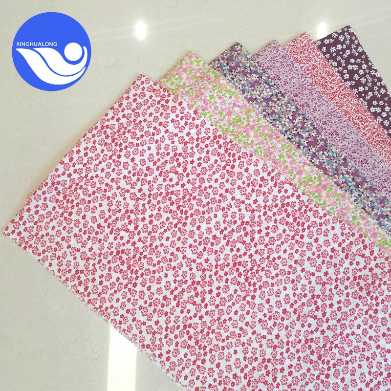 Factory direct supply cheap price 100% Polyester floral Minimatt Mini Matt Print Fabric with flower pattern for table cloth