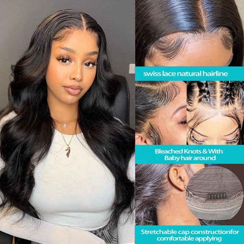 Cheap Wholesale 360 Full Lace Human Hair Wig Body Wave Raw Hair Lace Wigs HD Transparent Lace Frontal Wigs For Black Women