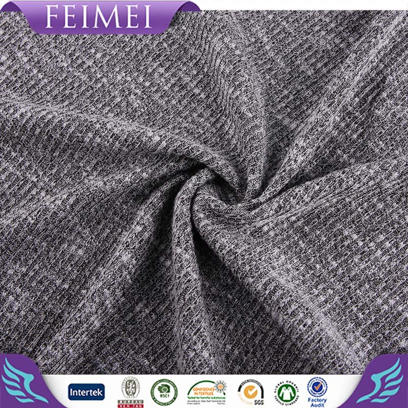 Newest Product 50%Rayon 47%Poly 3%Span T/R Slub Hacci Rib Fabric Witn High Quality