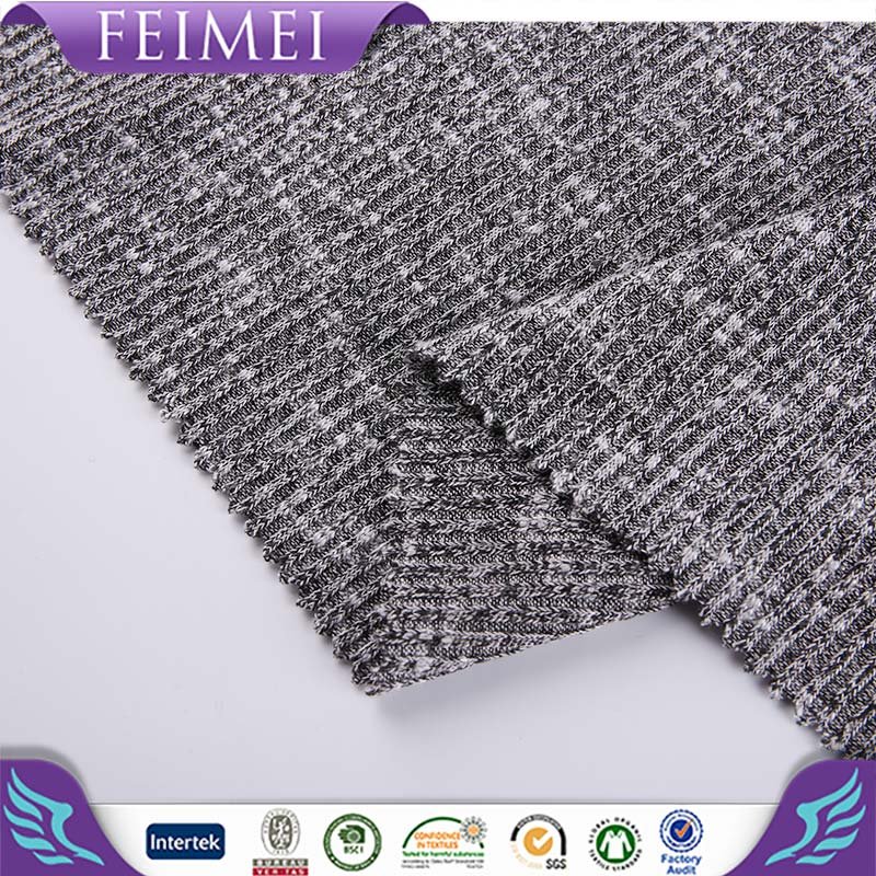 Newest Product 50%Rayon 47%Poly 3%Span T/R Slub Hacci Rib Fabric Witn High Quality