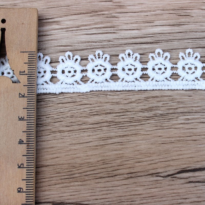 Zeal Handmade Lace Trim White Flower & Butterfly Pattern Embroidery Decoration Patchwork Ribbon DIY Sewing Garment Accessories